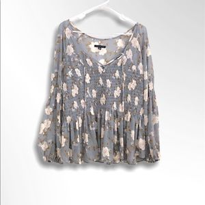AEO Floral Peplum Long Sleeve!